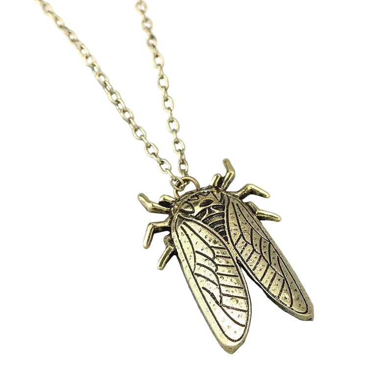 Cicada Necklace (gold tone)