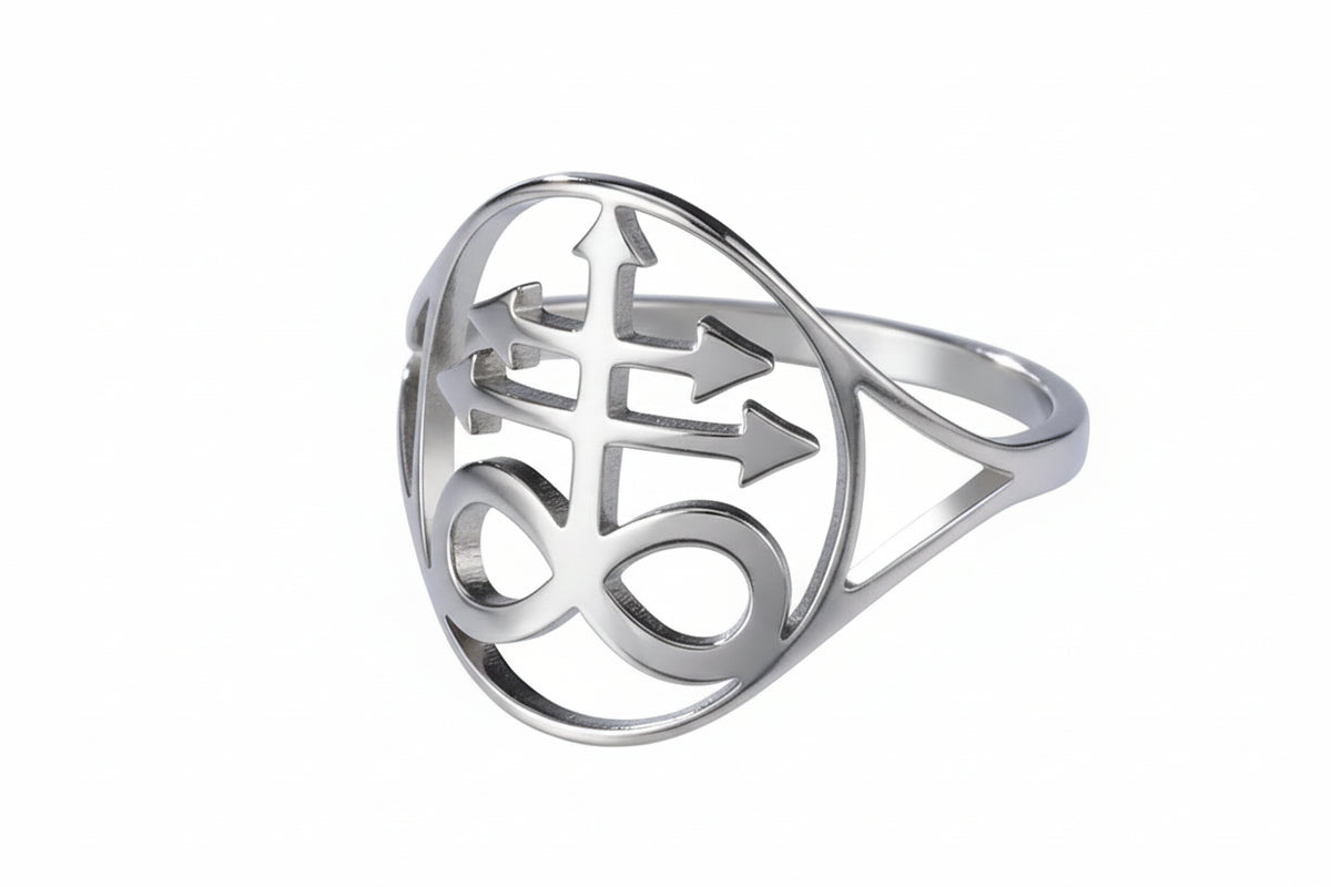 Leviathan Cross Stainless Steel Ring