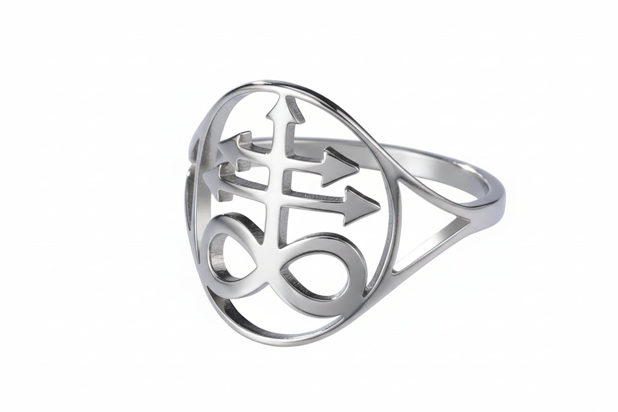 Leviathan Cross Stainless Steel Ring