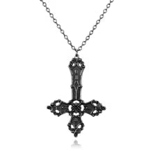 Ornate Inverted Cross Necklace