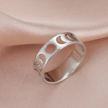 Moon Phase Stainless Steel Ring