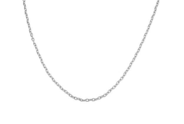 Silver-Tone, Lacquered Base Metal Necklace Basic Chain