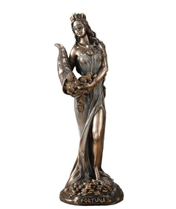 Fortuna the Greek Goddess of Good Fortune and Luck  Statue