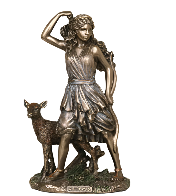 Artemis the Greek Goddess of the Hunt Bronze Statue