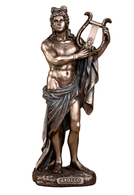 Apollo Playing Lyre Bronze Statue