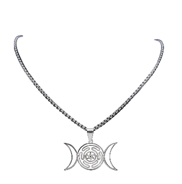 Hecate Sigil -Triple Moon Stainless Steel Pendant