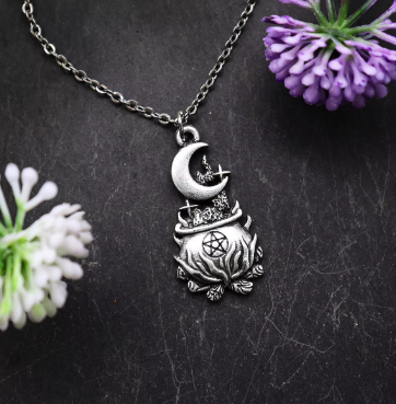 Witch Cauldron Pendant Necklace