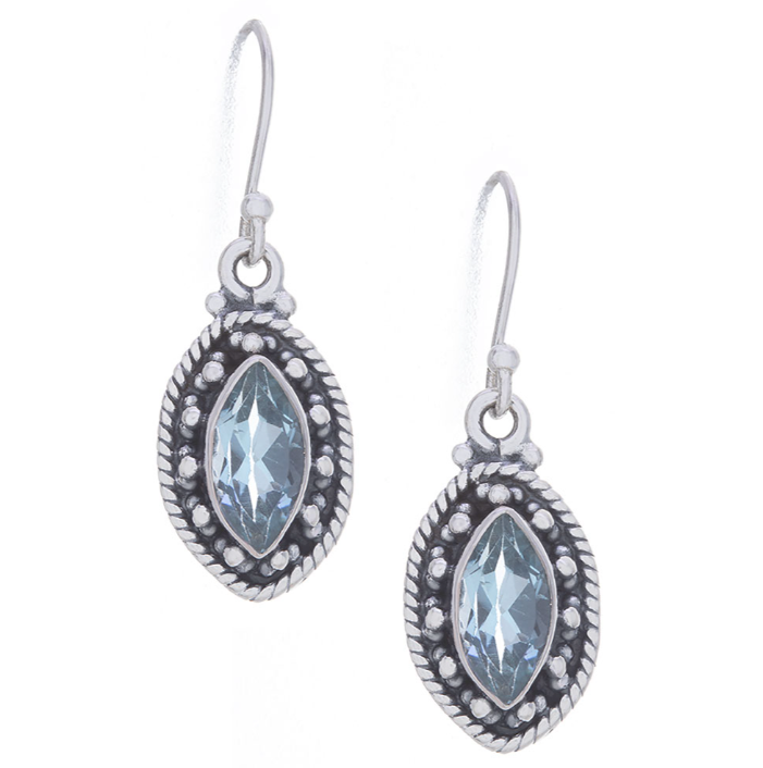 Blue Topaz Sterling Silver Earrings