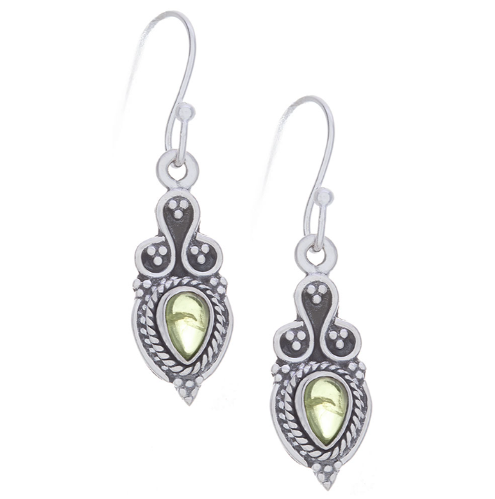 Peridot Sterling Silver Earrings - Fancy Drops