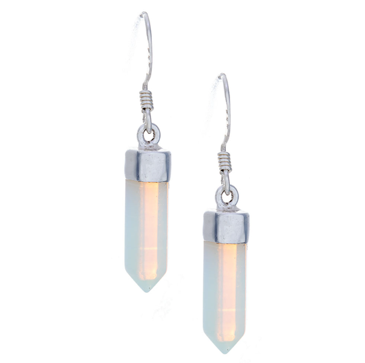 Opalite Sterling Silver Earrings - Points