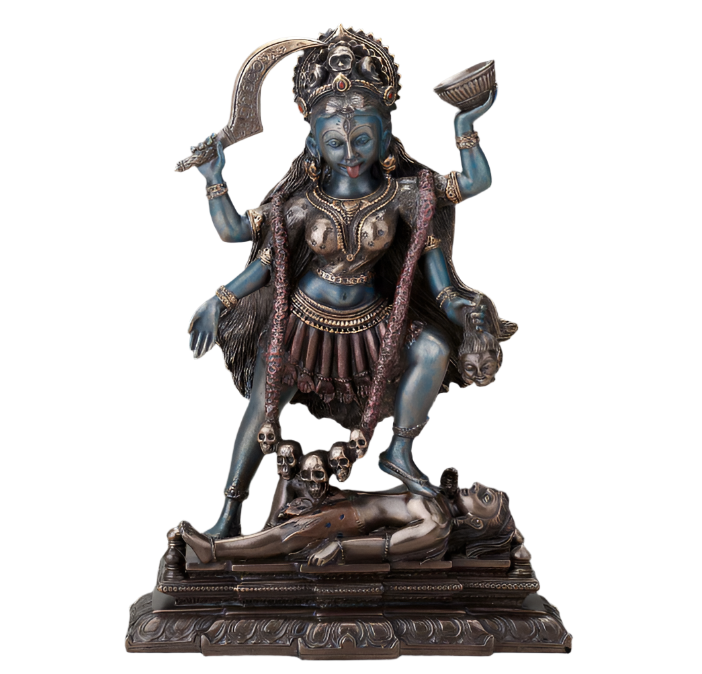 Kali Stepping on Shiva's Chest Statue