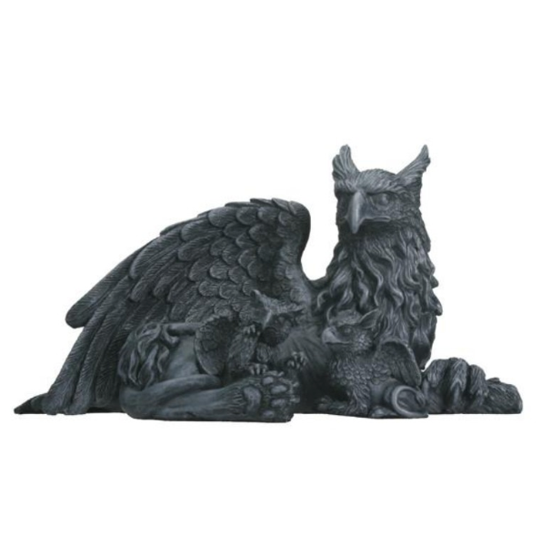 Griffin with Babies Gargoyle Statue