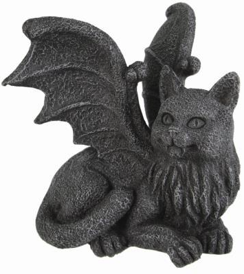 Winged Cat Gargoyle Shelf-Sitter Statue