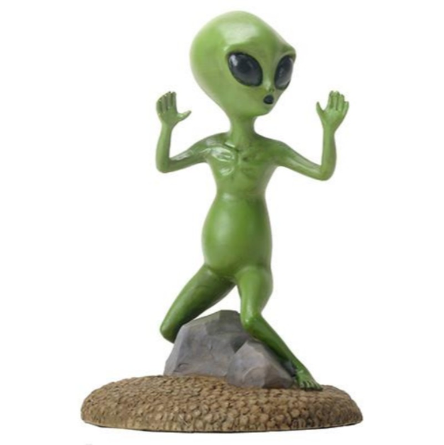 Escaping Alien Statue