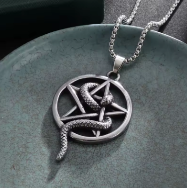 Pentagram with Snake Necklace