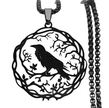 Black Raven Necklace