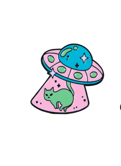 Abucted Kitty Pin