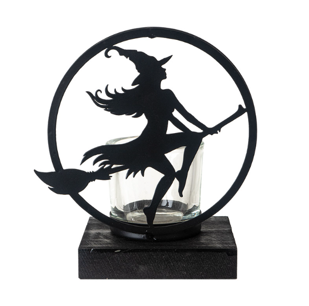 Witch by Moonlight Tea Light Candle Holder