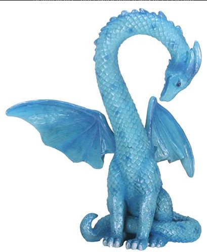 Blue Love Dragon Statue