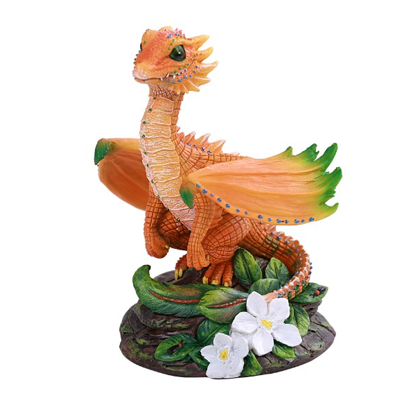Orange Dragon Statue
