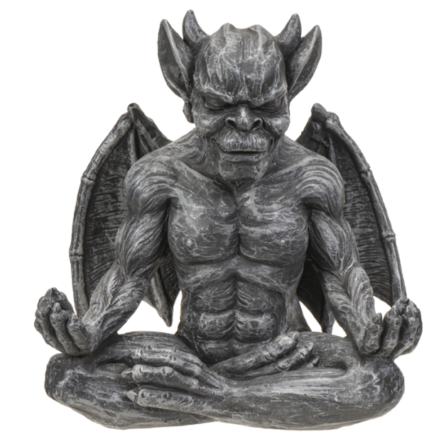 Lotus Meditation Gargoyle Statue