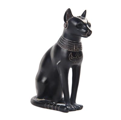 Bastet Sitting Black Cat Statue