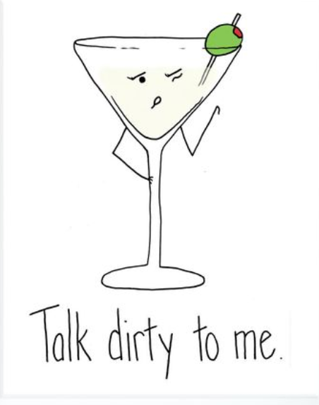 Talk Dirty (Martini) to Me Greeting Card