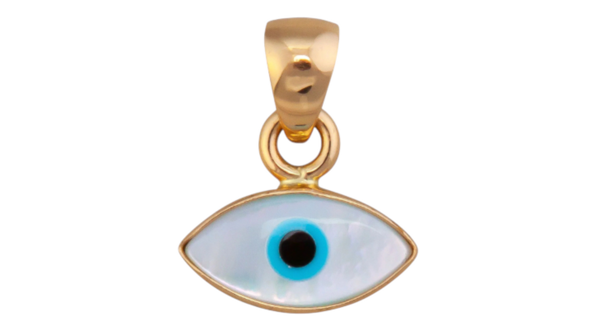 Alchemia Gold Mother of Pearl Evil Eye Pendant