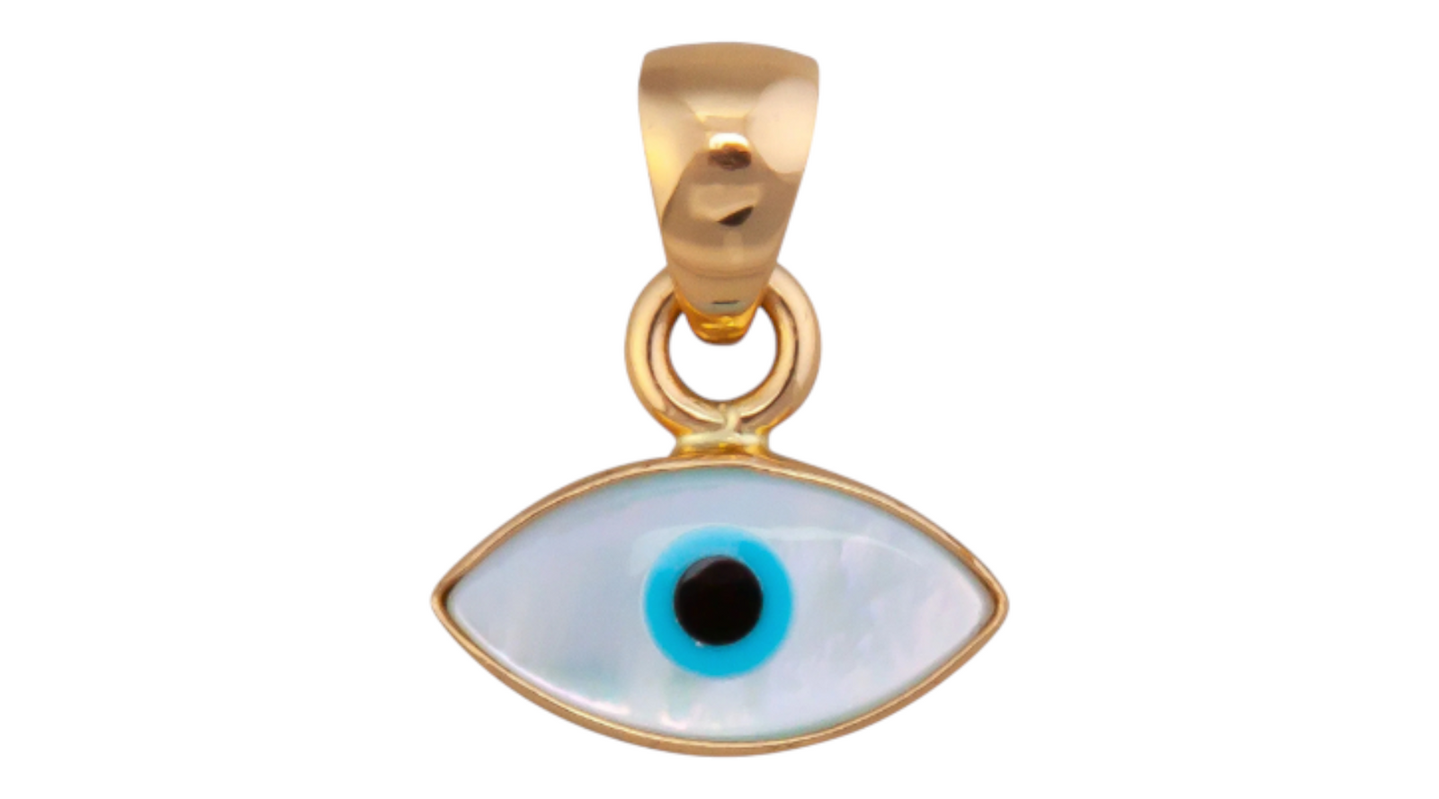 Alchemia Gold Mother of Pearl Evil Eye Pendant