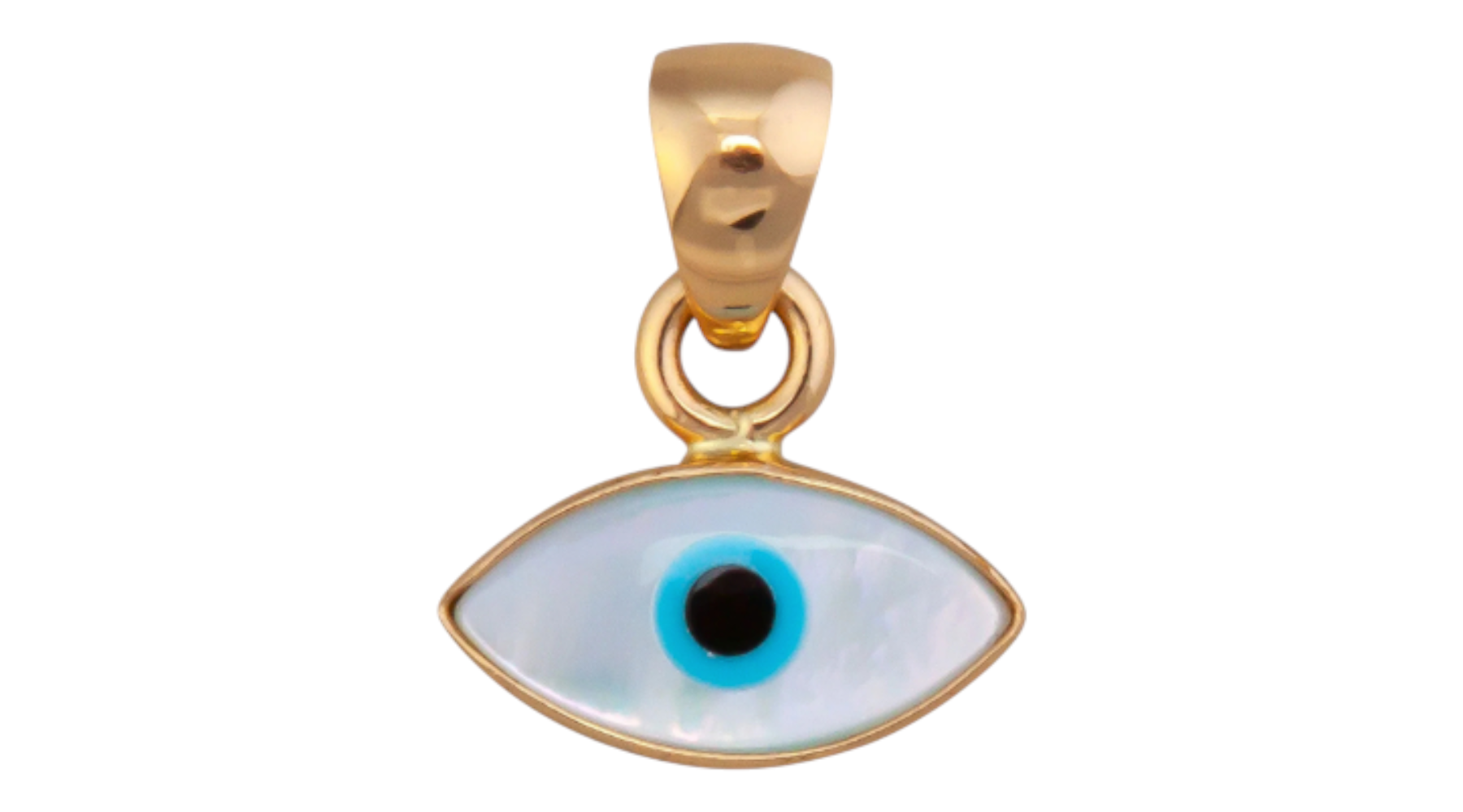 Alchemia Gold Mother of Pearl Evil Eye Pendant