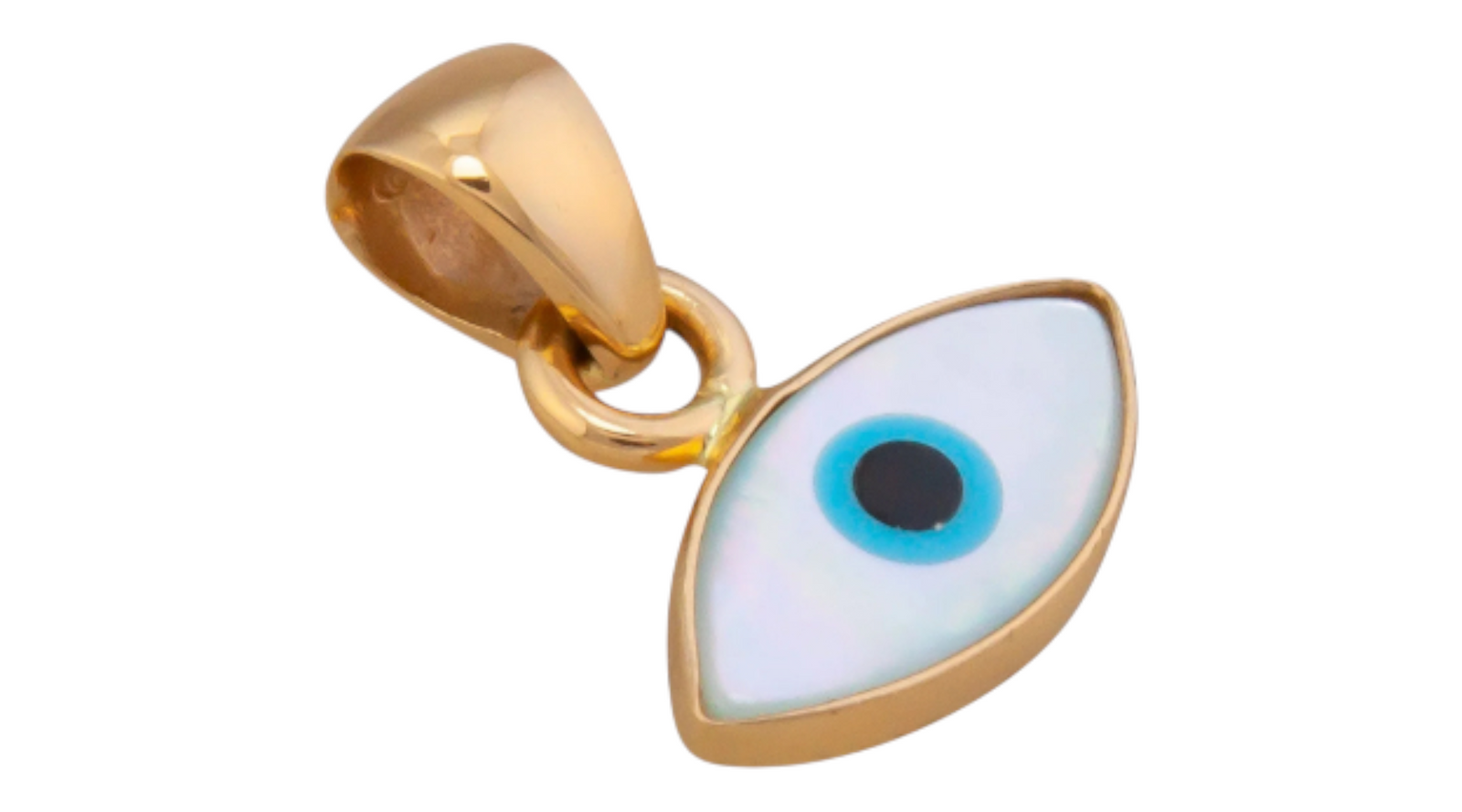 Alchemia Gold Mother of Pearl Evil Eye Pendant