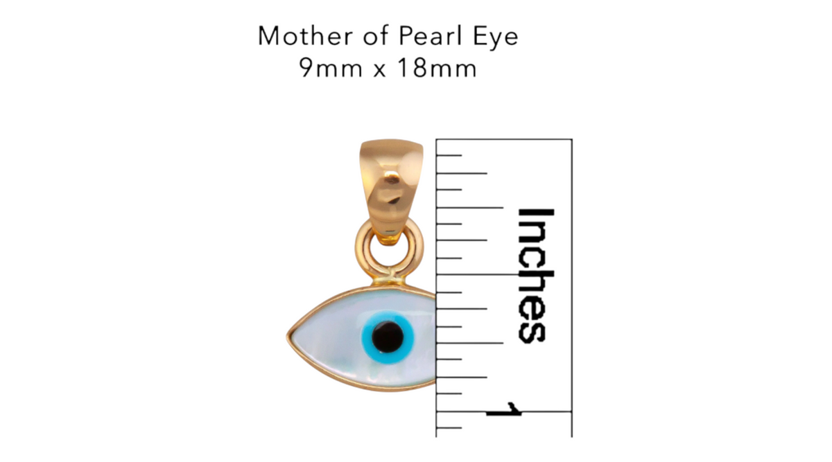 Alchemia Gold Mother of Pearl Evil Eye Pendant