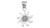 Sterling Silver Moonstone Sun Pendant