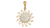Alchemia Gold Carved (Cow) Bone Sun Pendant