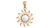 Alchemia Gold Carved (Cow) Bone Sun Pendant