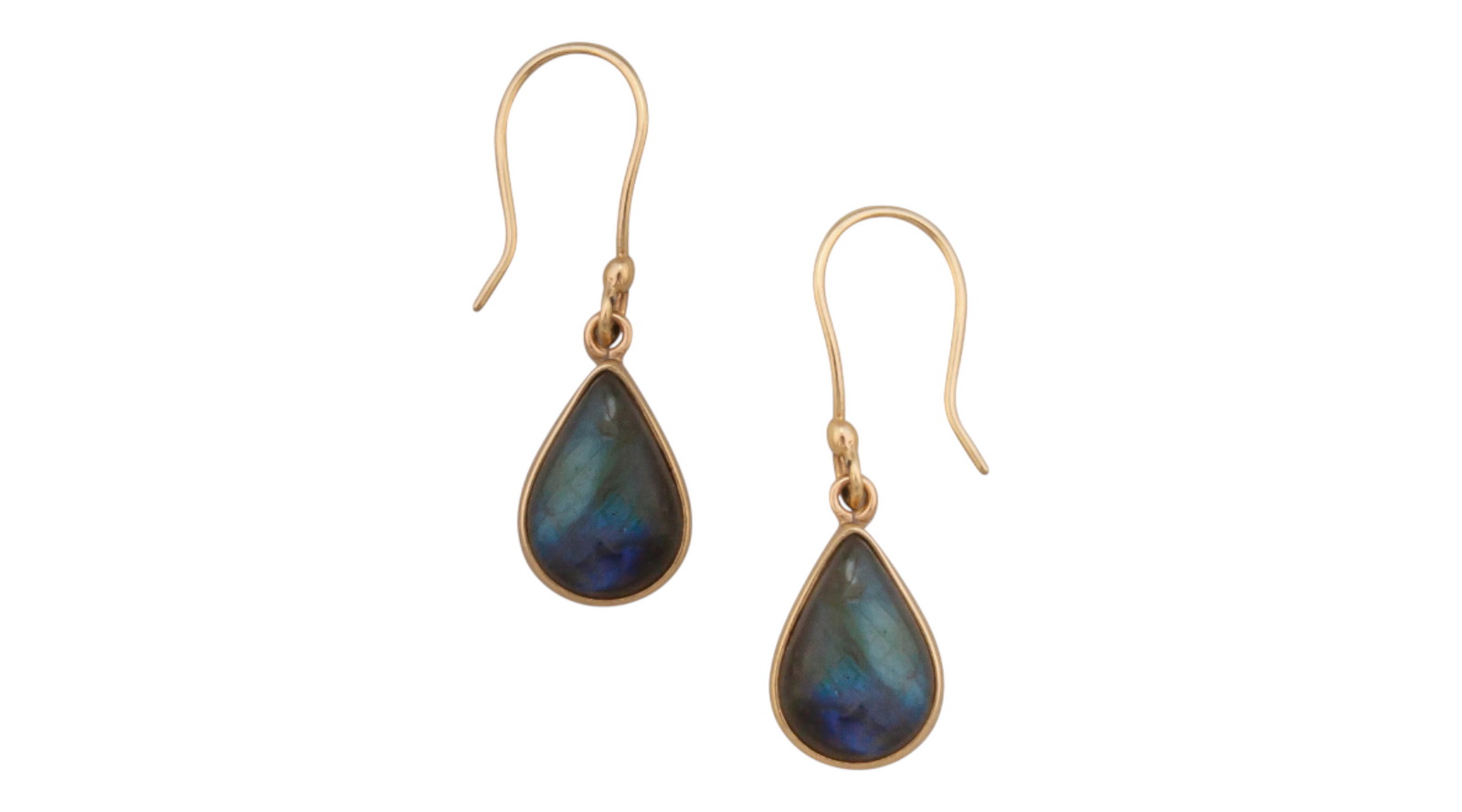 Labradorite Teardrop Alchemia Gold Earrings