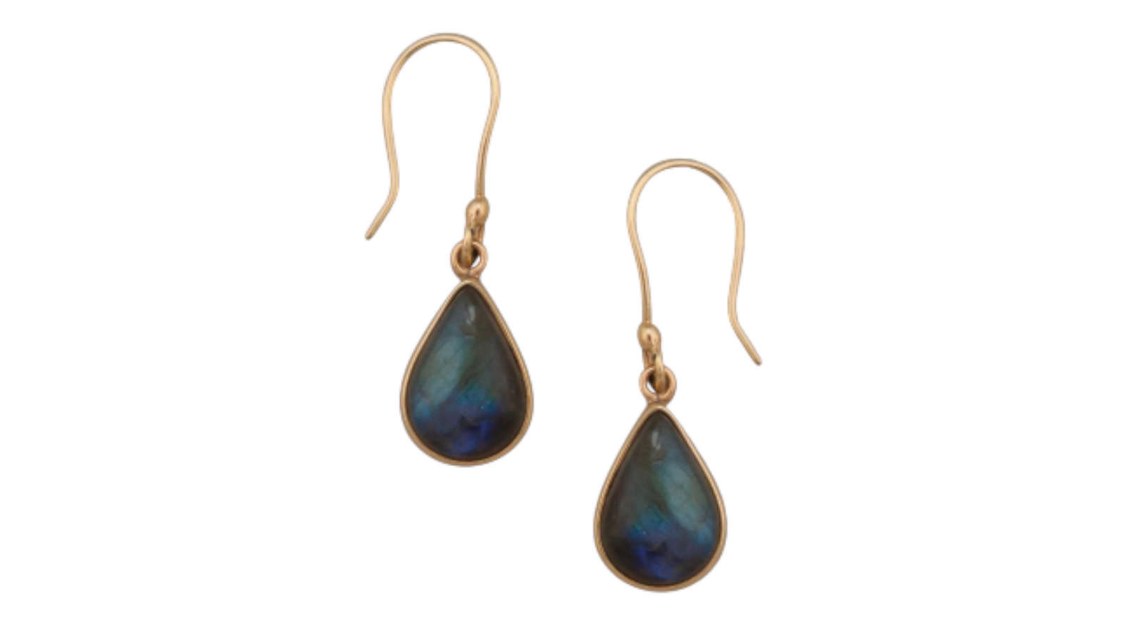 Labradorite Teardrop Alchemia Gold Earrings