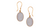 White Aura Quartz Druzy Dangle Alchemia Gold Earrings