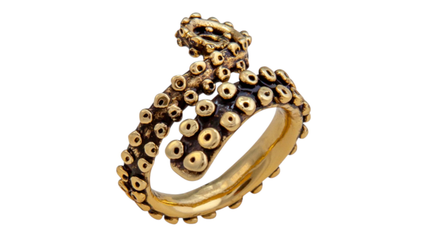 Tentacle Alchemia Gold Ring Adjustable