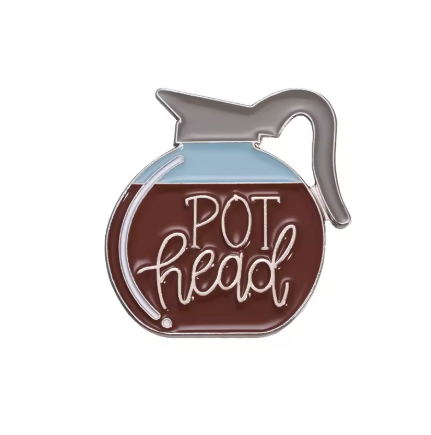 Pot Head Enamel Pin