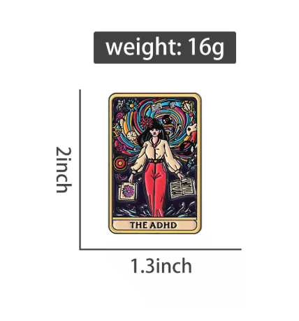 The ADHD Oracle Card Enamel Pin