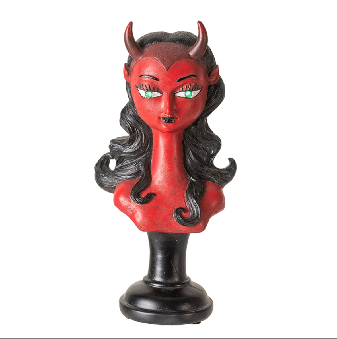 Lady Devil Bust LED eyes Statue