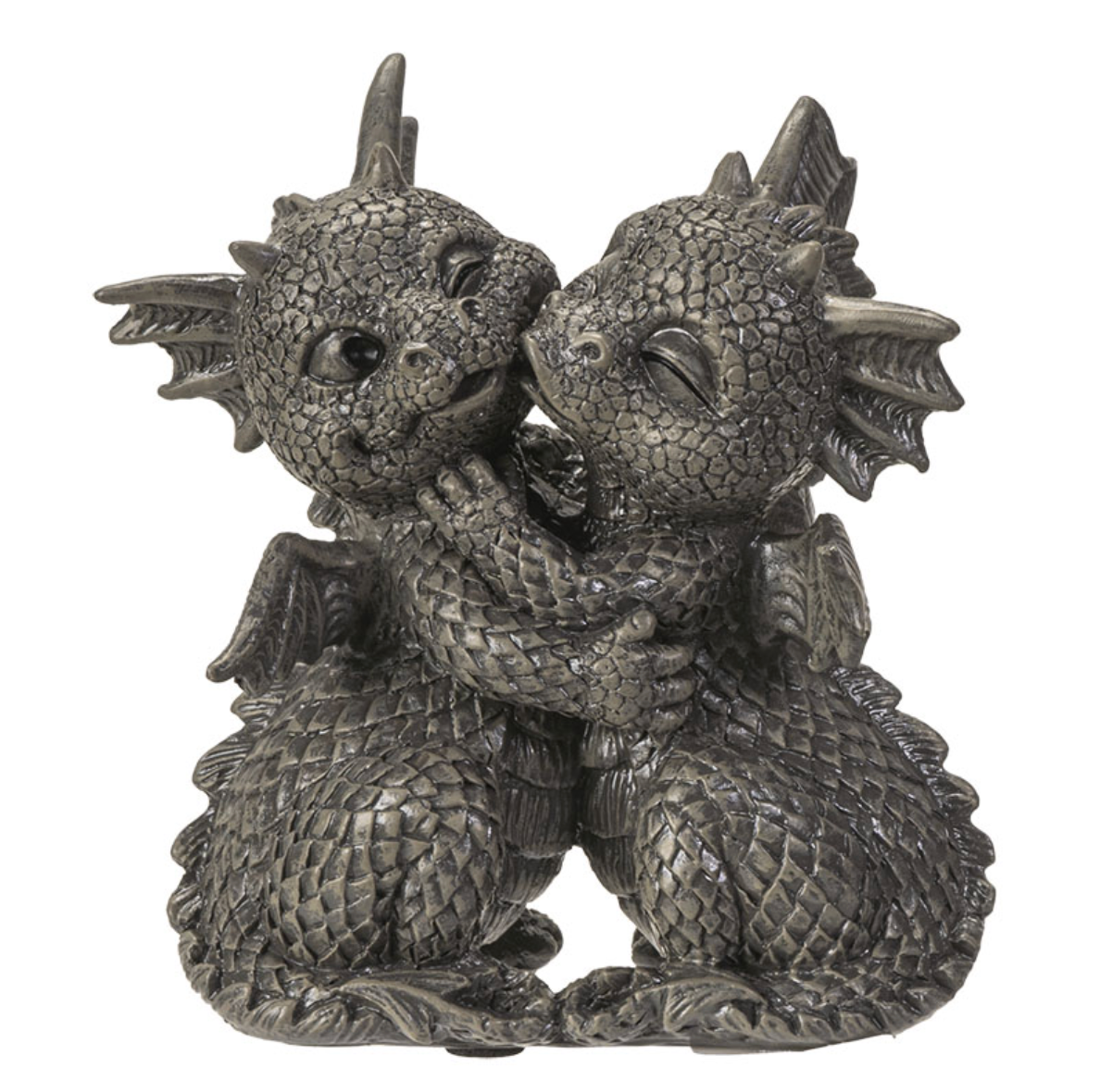 Small Garden Dragon Cuddle Couple Statue
