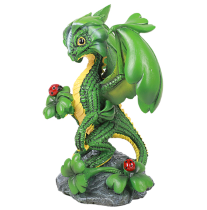 Lucky Clover Dragon Statue