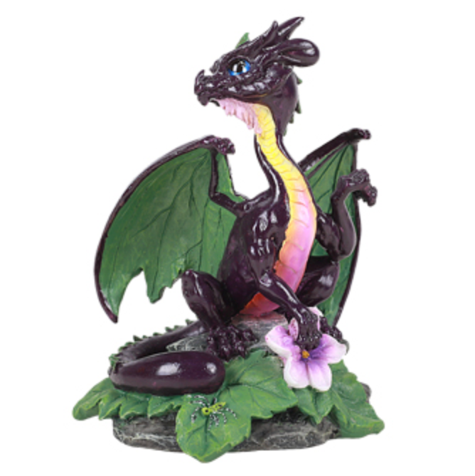 Eggplant Dragon Statue