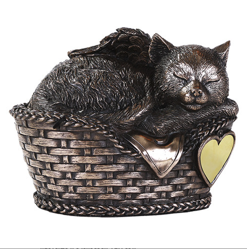 Fur-Ever Sleeping Cat Urn Statue