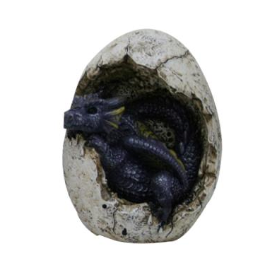 Hatchling Dragon Statue Black