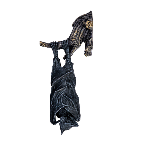 Hanging Bat Wall Plaque Statue