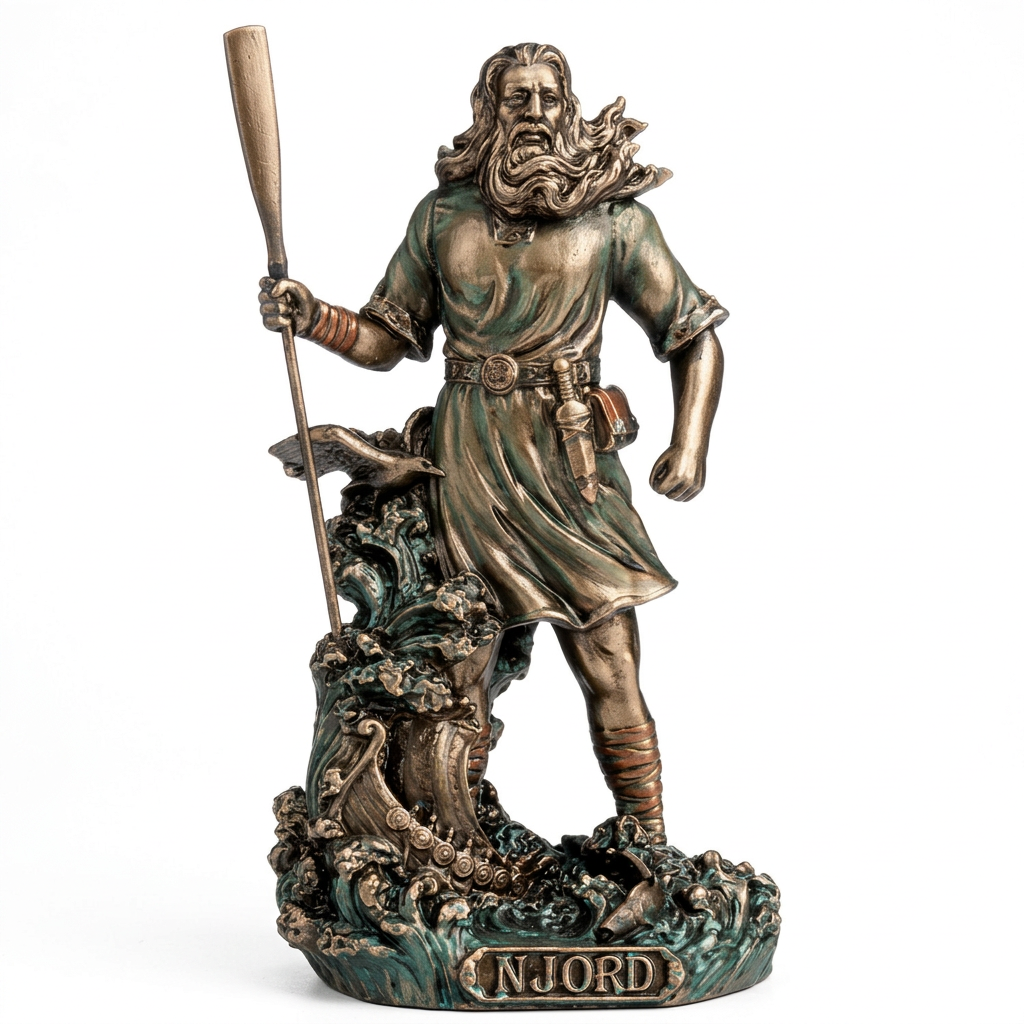 Lil' Njord : The Norse God of Wind And The Sea Statue
