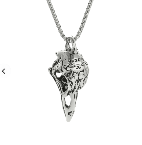 Raven Skull Necklace